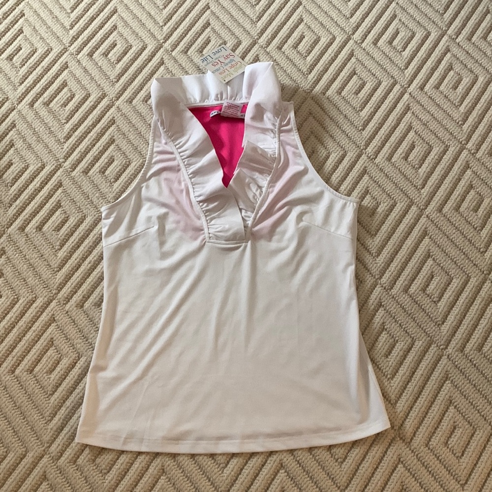 BRAND NEW Gretchen Scott Sleeveless Ruffneck Top